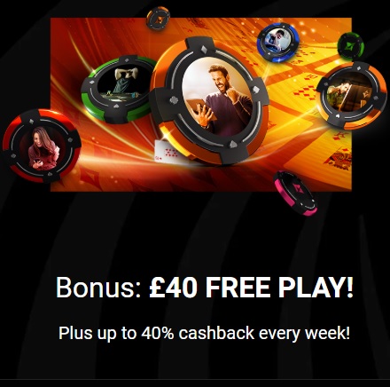 partypoker Bonus Code for £40 Free Play Bonus